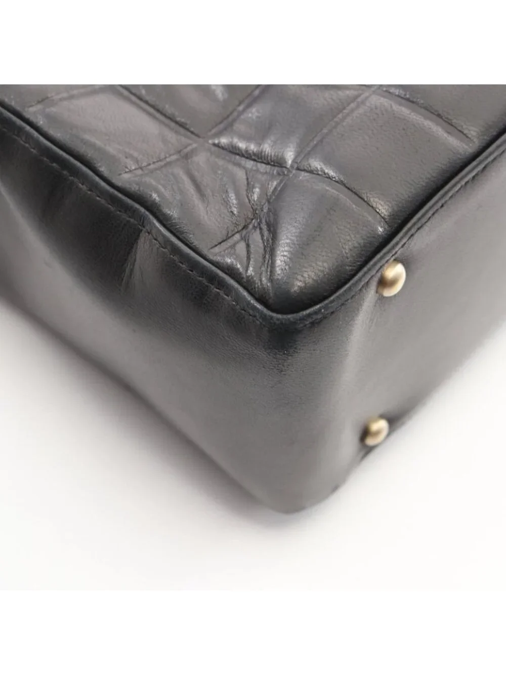 Chanel Tote Bag Choco Bar Black Lambskin CC Logo